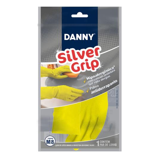Luva de Proteção em Látex Natural Danny Grip Amarela Tamanho M - Imagem em destaque
