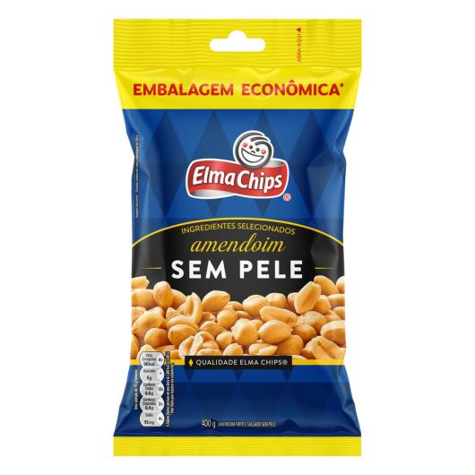 Amendoim Frito Salgado sem Pele Elma Chips Pacote 400g Embalagem Econômica - Imagem em destaque