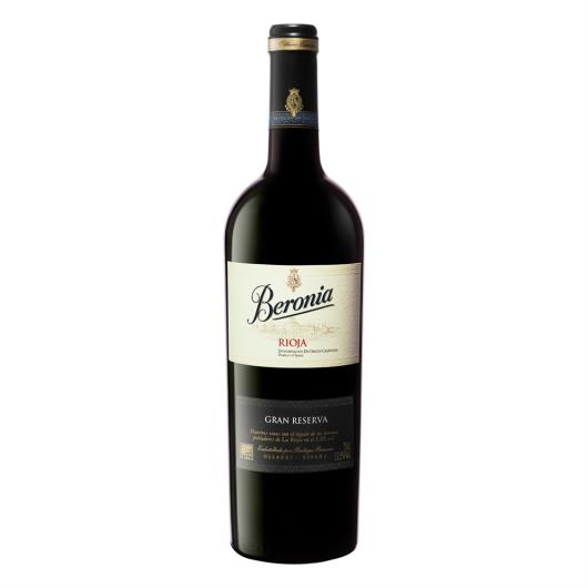 Vinho Espanhol Tinto Seco Gran Reserva Beronia Tempranillo Garnacha Mazuelo Rioja Garrafa 750ml - Imagem em destaque