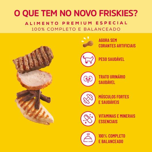 Ração FRISKIES gatos castrados Mix de Carne 3kg - Imagem em destaque