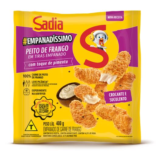 Empanado de Frango Peito em Tiras Sadia Empanadíssimo Levemente Picante Pacote 400g - Imagem em destaque