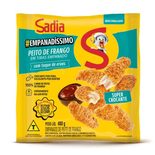 Empanado de Frango Peito em Tiras Temperado Sadia Empanadíssimo Pacote 400g - Imagem em destaque
