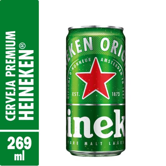 Cerveja Lager Puro Malte Heineken Lata 269ml - Imagem em destaque