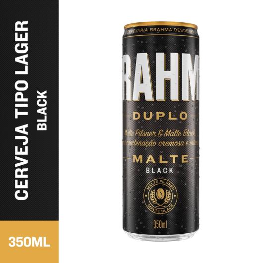 Cerveja duplo malte black Brahma lata 350ml - Imagem em destaque