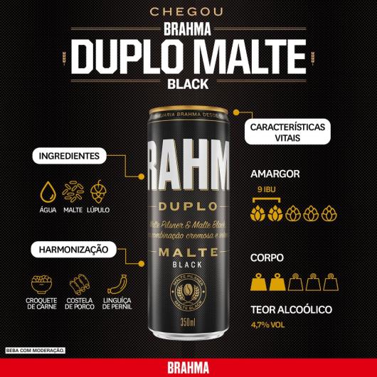 Cerveja duplo malte black Brahma lata 350ml - Imagem em destaque