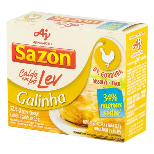 Caldo Pó Galinha Sazón Lev Caixa 32,5g 5 Unidades - Imagem em destaque