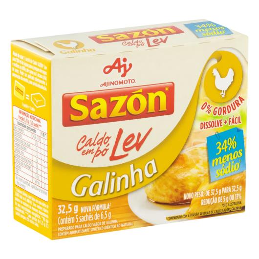 Caldo Pó Galinha Sazón Lev Caixa 32,5g 5 Unidades - Imagem em destaque