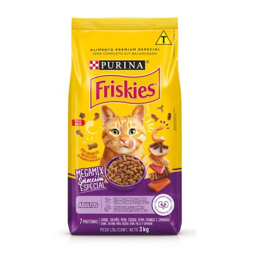 Ração FRISKIES gatos adultos Megamix 3kg - Imagem em destaque