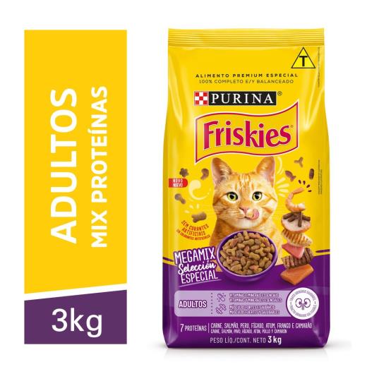 Ração FRISKIES gatos adultos Megamix 3kg - Imagem em destaque