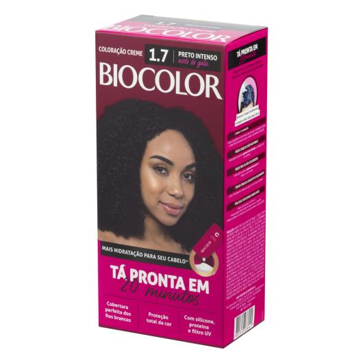 Kit Coloração Creme 1.7 Preto Intenso Noite de Gala Biocolor Tá Pronta em 20 Minutos - Imagem em destaque