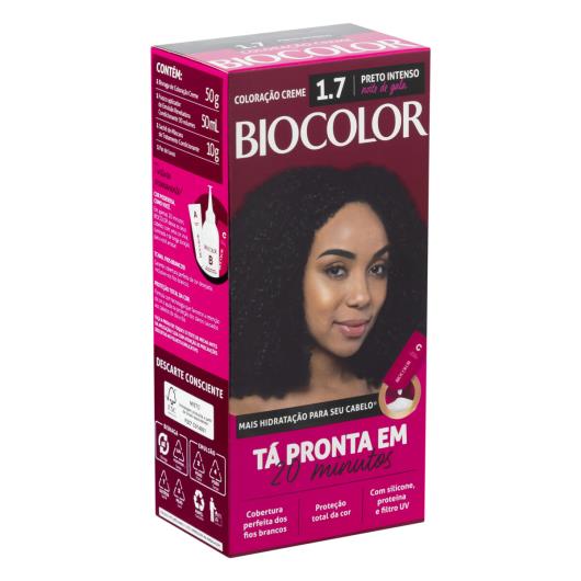 Kit Coloração Creme 1.7 Preto Intenso Noite de Gala Biocolor Tá Pronta em 20 Minutos - Imagem em destaque