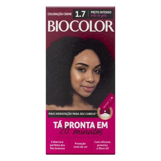 Kit Coloração Creme 1.7 Preto Intenso Noite de Gala Biocolor Tá Pronta em 20 Minutos - Imagem em destaque