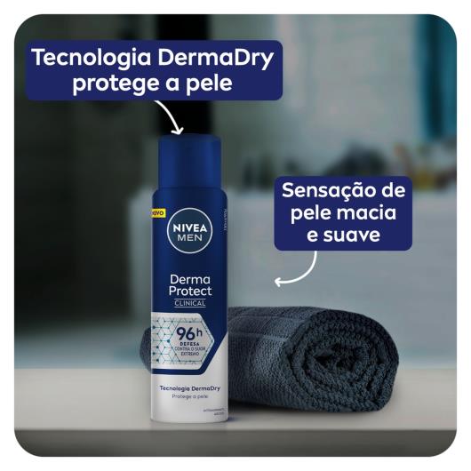 NIVEA Antitranspirante Derma Protect Clinical Masculino 150ml - Imagem em destaque