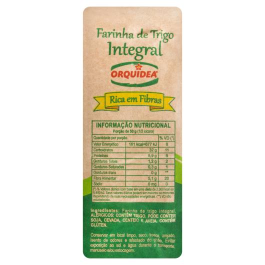Farinha de Trigo Integral Orquídea Pacote 1kg - Imagem em destaque