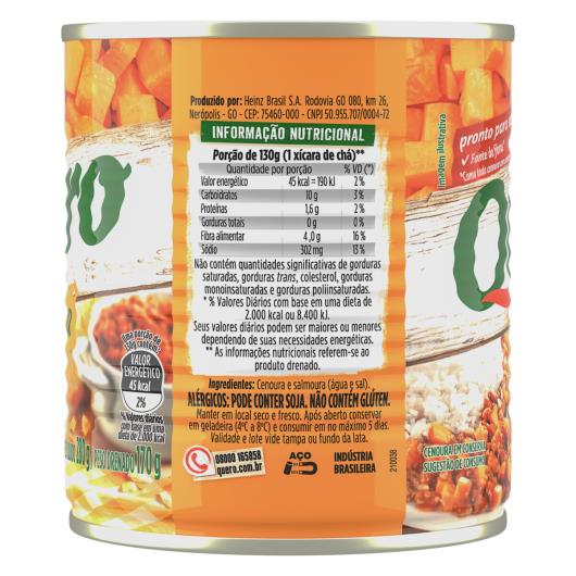 Cenoura em Conserva Quero Lata 170g - Imagem em destaque