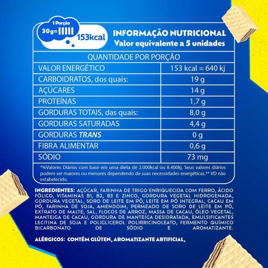 Wafer Cobertura Chocolate Branco Lacta Bisão Pacote 201,6g - Imagem em destaque