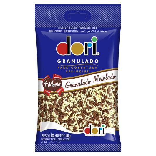 Confeito Granulado Mesclado Chocolate e Baunilha Dori Pacote 120g - Imagem em destaque