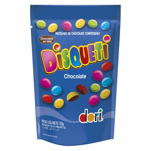 Pastilha de Chocolate ao Leite Dori Disqueti Sachê 120g - Imagem em destaque