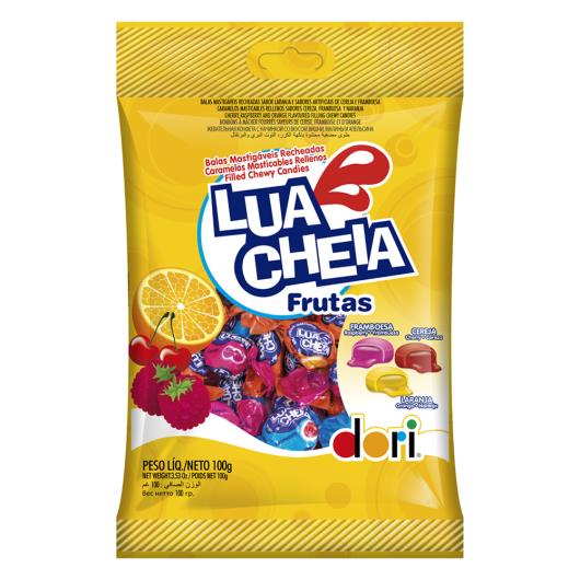 Bala Recheada Dori Lua Cheia Frutas Pacote 100g - Imagem em destaque