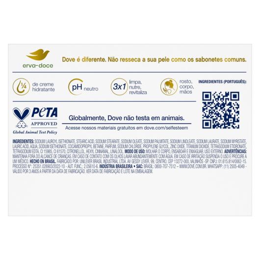 Sabonete Barra Erva-Doce e Camomila Dove Caixa 90g - Imagem em destaque