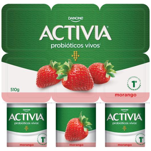 Activia Polpa Morango 510g 6 unidades - Imagem em destaque