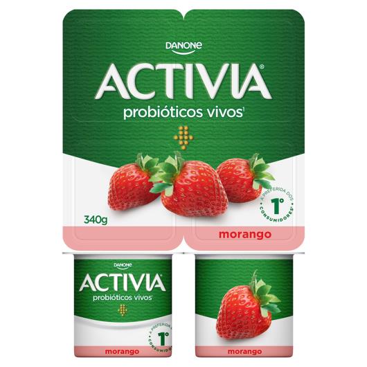 Activia Polpa Morango 340g 4 unidades - Imagem em destaque