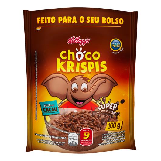 Cereal Matinal Chocolate Kellogg's Choco Krispis Pacote 100g - Imagem em destaque