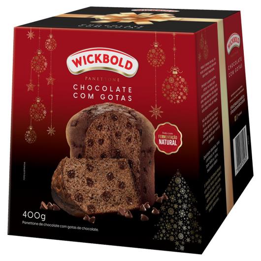 Panettone Chocolate com Gotas de Chocolate Wickbold Caixa 400g - Imagem em destaque