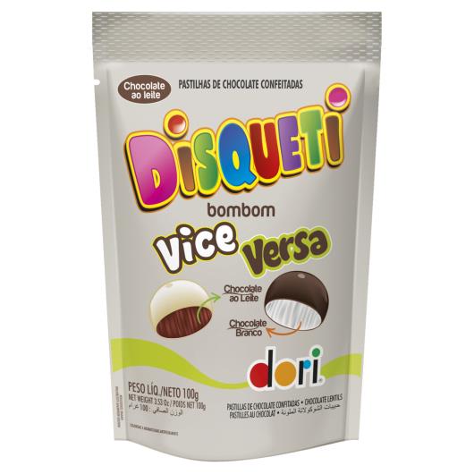 Pastilha de Chocolate ao Leite e Branco Dori Disqueti Vice Versa Sachê 100g - Imagem em destaque