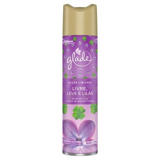 Odorizador de Ambiente Aerossol Livre, Leve e Lilás Glade Frasco 360ml - Imagem em destaque