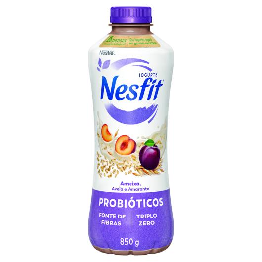Iogurte Desnatado Ameixa, Aveia e Amaranto Zero Lactose Nesfit Garrafa 850g - Imagem em destaque