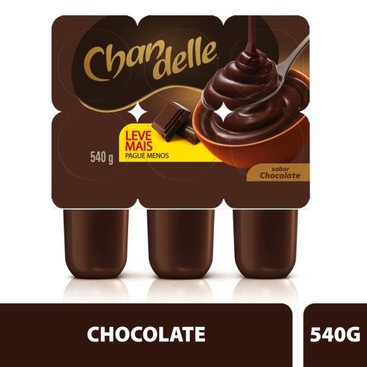 Sobremesa Láctea Chocolate Chandelle Bandeja 540g 6 Unidades Leve Mais Pague Menos - Imagem em destaque