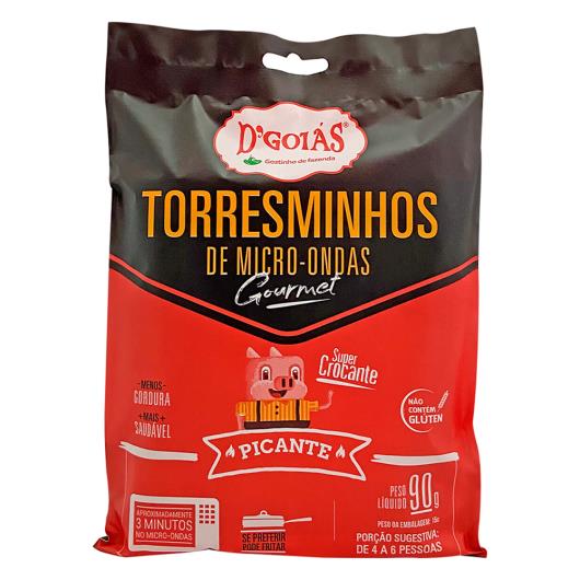 Torresminho para Micro-Ondas Picante Super Crocante D'Goiás Gourmet Pacote 90g - Imagem em destaque