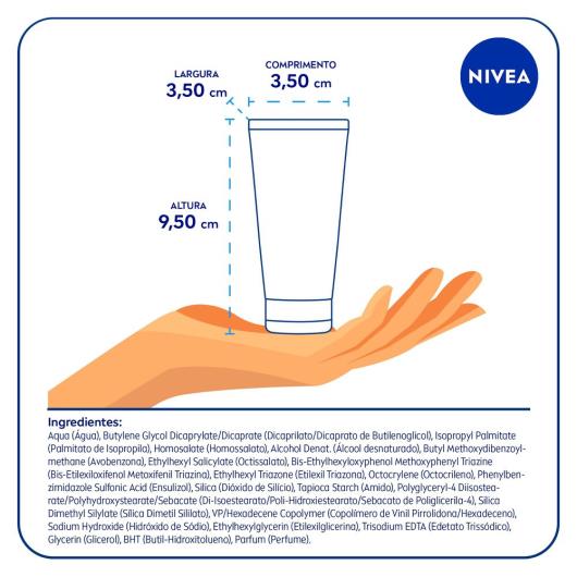 Protetor Solar Facial Toque Seco Antissinais FPS 70 Nivea Sun Bisnaga 40ml - Imagem em destaque