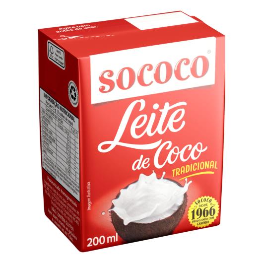 Leite de Coco Tradicional Sococo Caixa 200ml - Imagem em destaque