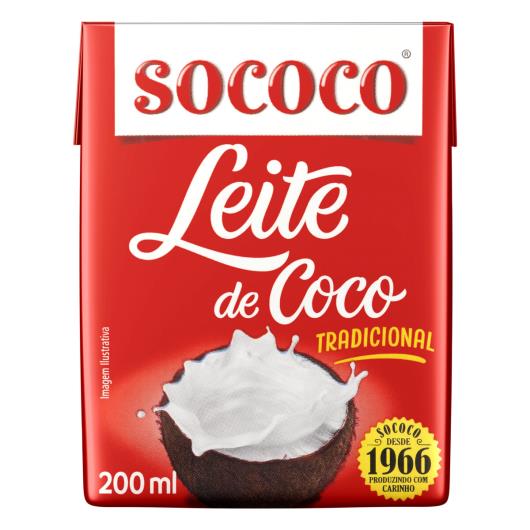 Leite de Coco Tradicional Sococo Caixa 200ml - Imagem em destaque