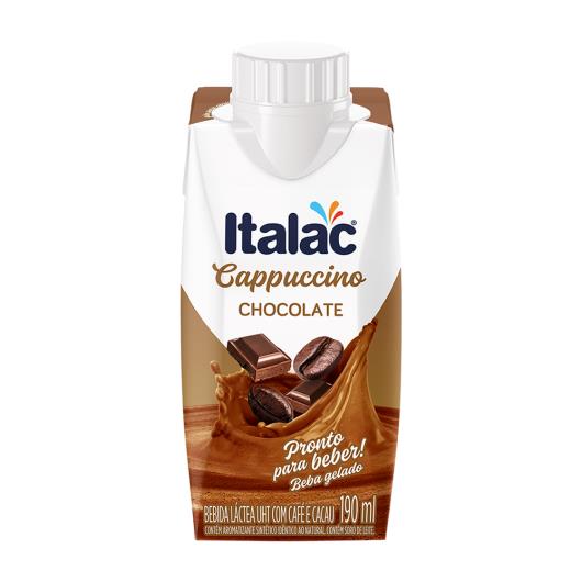 Bebida Láctea UHT Cappuccino Chocolate Italac Caixa 190ml - Imagem em destaque
