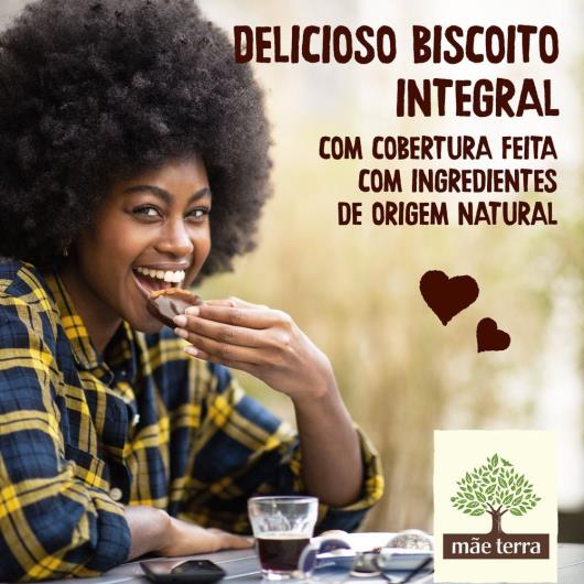 Biscoito Maizena Vegano Integral Cobertura Cacau Mãe Terra Choco Pacote 58g - Imagem em destaque
