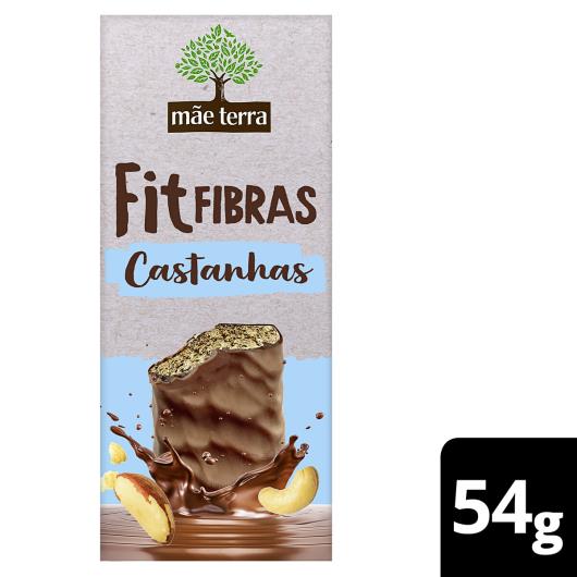 Pack Barra de Fibras Vegana Castanhas Mãe Terra Fitfibras Caixa 54g 3 Unidades - Imagem em destaque