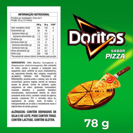 Salgadinho de Milho Pizza Doritos Pacote 78g - Imagem em destaque