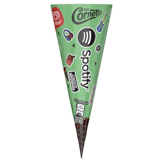 Sorvete Choco Brownie Spotify Kibon Cornetto 62g - Imagem em destaque