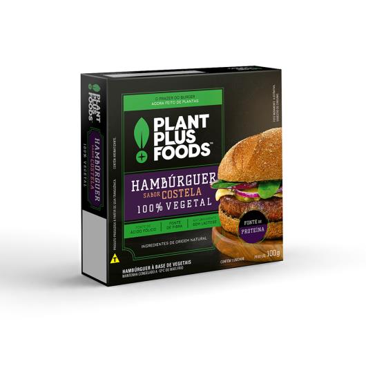 Hambúrguer Plant Plus 100% Vegetal Sabor Costela 100g - Imagem em destaque