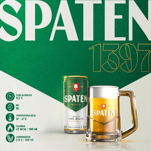 Cerveja Spaten Puro Malte 269ml - Imagem em destaque