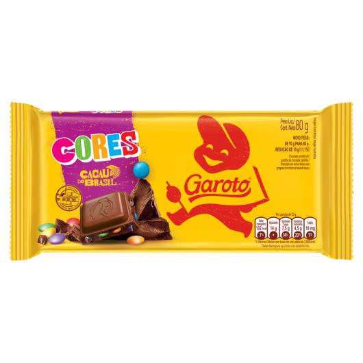 Chocolate GAROTO Colors Tablete 80g - Imagem em destaque