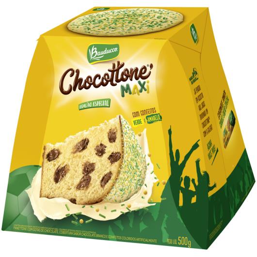 Chocottone Bauducco Maxi Com Confeitos Verde e Amarelo 500g - Imagem em destaque