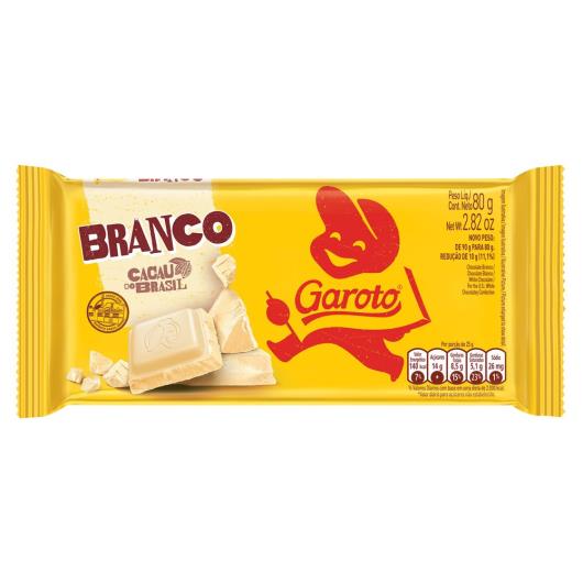 Chocolate Branco GAROTO Tablete 80g - Imagem em destaque