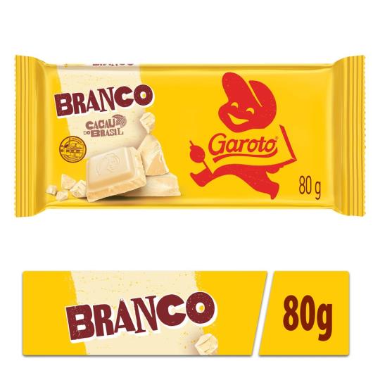 Chocolate Branco GAROTO Tablete 80g - Imagem em destaque