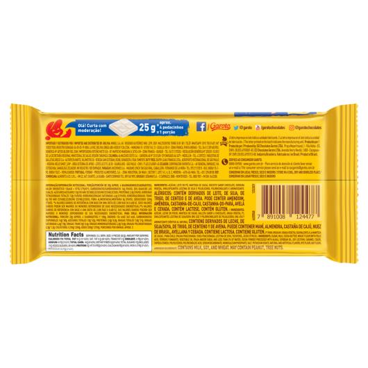 Chocolate Branco GAROTO Biscoito Tablete 80g - Imagem em destaque