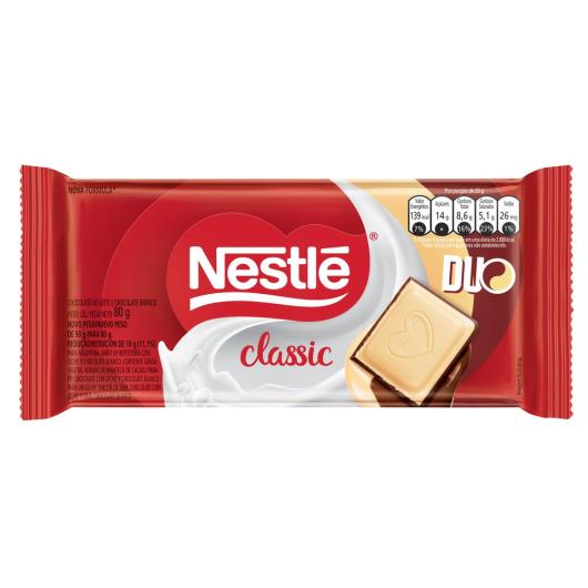 Chocolate NESTLÉ CLASSIC Duo Tablete 80g - Imagem em destaque