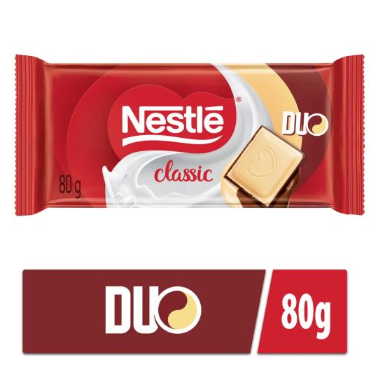 Chocolate NESTLÉ CLASSIC Duo Tablete 80g - Imagem em destaque